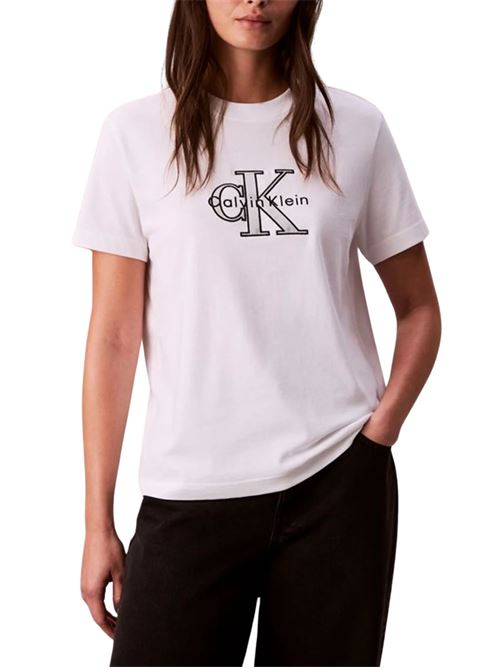 T-shirt logo metallizzato Calvin Klein Jeans | LV047E819GYAA